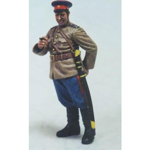 1:35 Scale WW2 Soviet Commander Smoking Scene Miniatures Unpainted DIY Assembling Static Soldier WWII Modelling Resin Model Kits