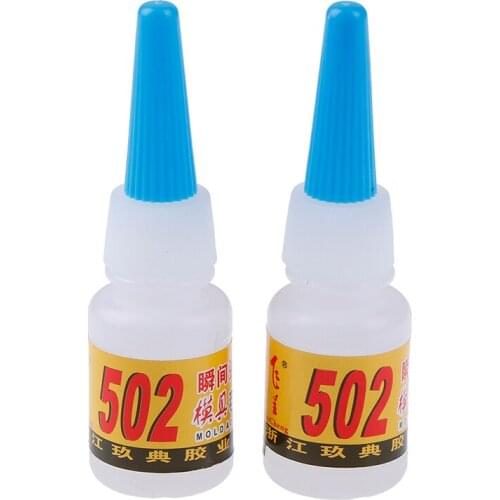 2Pcs 502 Super Glue Instant Quick-drying Cyanoacrylate Adhesive Strong Bond Fast Crafts Repair