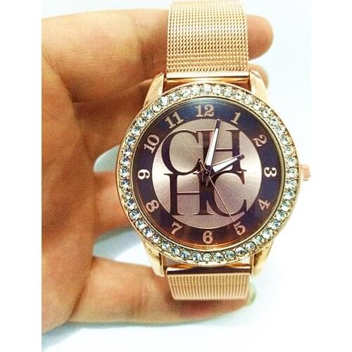 2019 Luxury Brand lady Crystal Watch Fashion Rose Gold Quartz Watches Women Dress Watch Female Stainless Steel Wristwatches