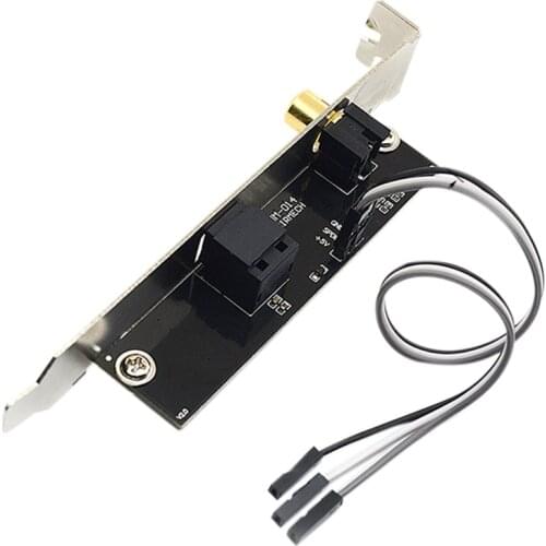 24Bit 192Khz Daughter Card SPDIF Optical and RCA Out Plate Cable Bracket Digital Audio Output for ASUS Gigabyte