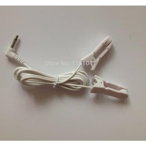 5pcs/lot DC3.5MM Ear clip electrode wire/cable connecting wire for digital therapy machine ,tens machine ,slimming massager