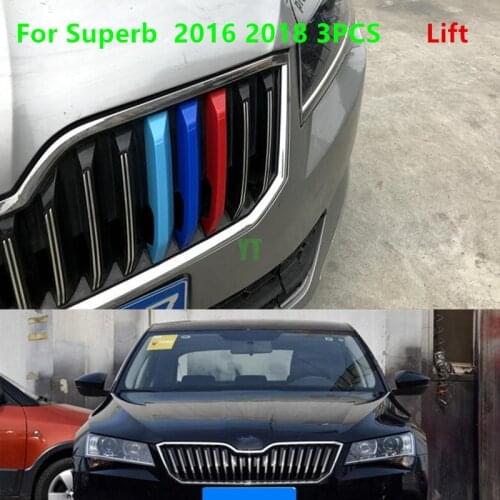 Auto grille trims for SKODA Superb 2016 2018, auto accessories,3pcs/set ,car styling car styling