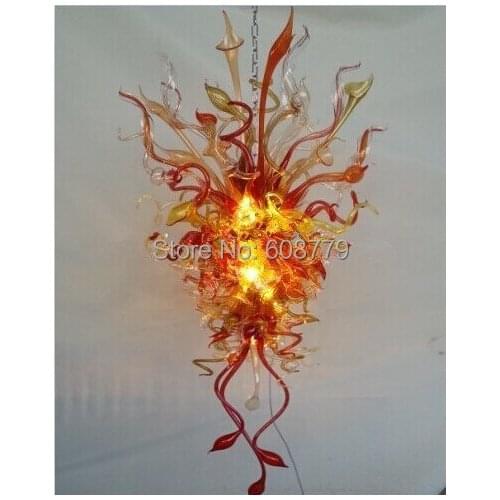 Free Shipping Spendid Indoor Lighting Hand Blown Glass Chandelier