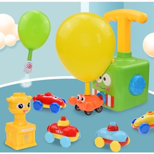 Children Inertial Power Balloon Car Science Experiment Toy Puzzle Funny Balloon Power Car Balloon Early Education Toys Kids Gift