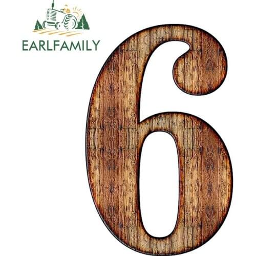 EARLFAMILY 13cm x 8.4cm for Wooden 6 Decal Occlusion Scratch Anime Motorcycle Car Stickers Waterproof Surfboard Vinyl Car Wrap