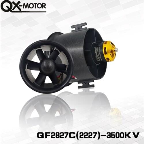 QX-Motor 70mm 6 Blades Electronic Ducted Fan With 2827 KV2300 KV3500 KV3800 Brushless Motor For EDF Fixed wing