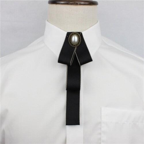 Handmade Bow Tie Mens Unisex Gifts Korean Casual Business School Uniform Accessories Trendy Ribbon Crystal Bowtie Wholesale