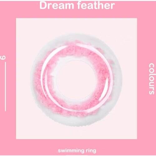 Hawaii Inflatable Dream Feather Swimming Ring High Quality Summer Beach Party Decoration Pool Float Toy Gift Adult kids Lifebuoy