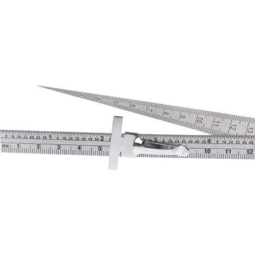 Stainless Steel Welding Taper Gage Feeler Gauge Gap Hole Inspection Test Ruler inch/mm