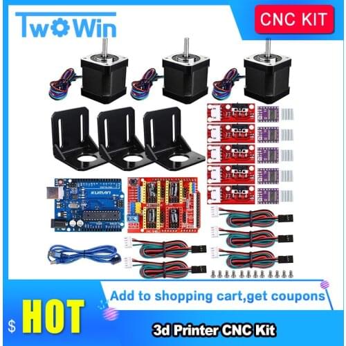 Professional 3d Printer CNC Kit +UNO R3 Board+RAMPS 1.4 Mechanical Switch Endstop+DRV8825 Motor Driver+Nema 17 motor