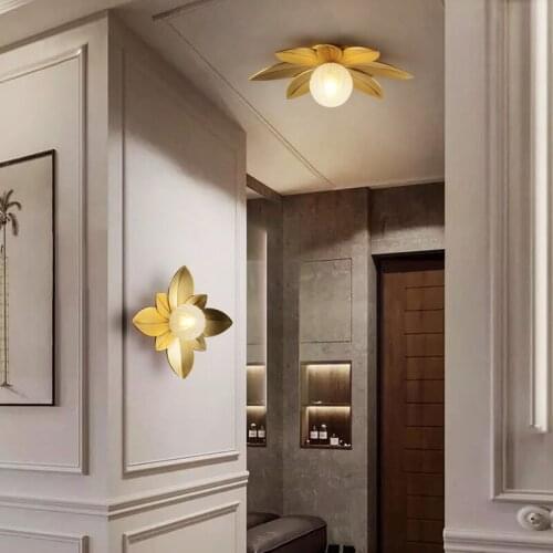 Brass wall light American simple fancy light for bedroom bedside rustic light creative aisle corridor light art decorate