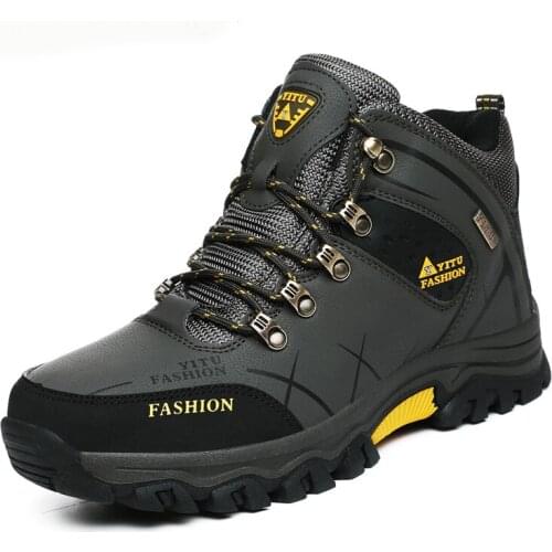 Men Boots Winter Man Shoes Ankle Boots Men Waterproof Snow Boots Round Toe Plush Keep Warm Men Footwear Lace-Up Casual Trendy