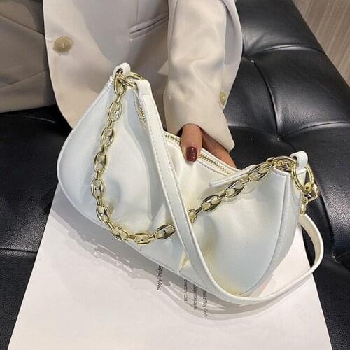 2021 new womens bag folds light luxury all-match shoulder bag messenger bag casual bag baguette underarm bag