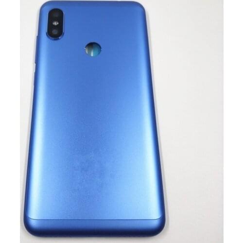 Original Metal Battery Door Cover Housing Back Cover With Side Buttons + Camera lens For Xiaomi Redmi Note 6 Note6 Pro
