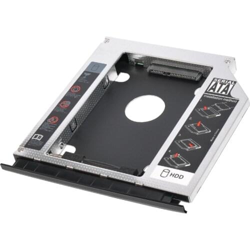 Bezel Front Cover Faceplate + Bracket 2nd SATA 3.0 2.5" Hard Drive HDD SSD Optical Caddy for HP Probook 6460b 6465b 6470b 6475b