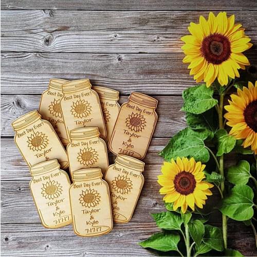 Sunflower design Save the Date Magnets,Custom Name and Date Bride & groom Wedding Personalized Gift ,wedding decor