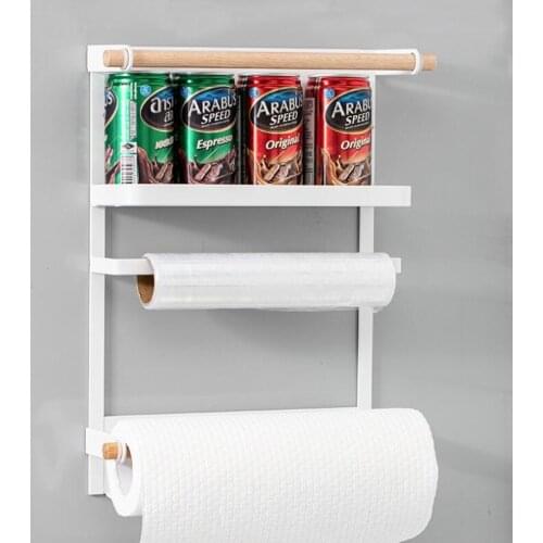 Simplicity Iron Kitchen Storage Rack Wall Hanging Spice Salt Shaker Shelf Refrigerators Hanger Home Gadgets Organize Accessory