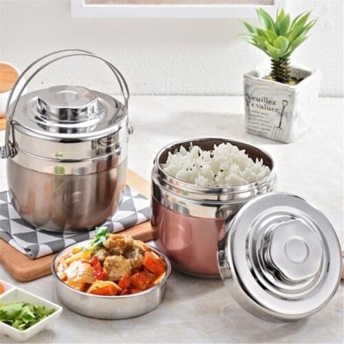 1.5/1.2L Simple Stainless Steel Food Container Thermos 12-24 Hours Vacuum Lunch Box Creative Soup Jar Heat Insulated Bento Box