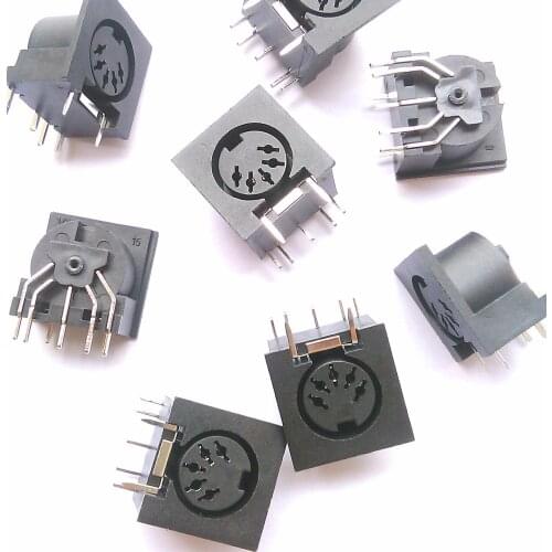 200 pcs DIN-5-01 Jack PCB Panel Mount MIDI Female DIN5 Jack DIN 5 PIN Jacks 5 Pin DIN connector jack mounts to a PC board