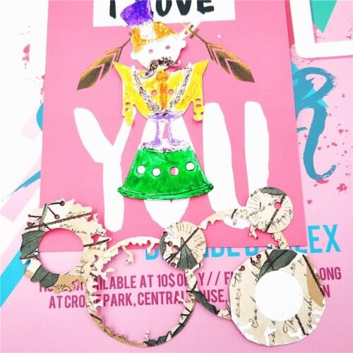 Circus Man Metal Cutting Die Stencil Template for DIY Embossing Paper Photo Album Gift Cards Making