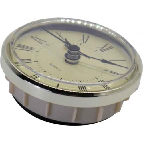 2.76 Inch (70 mm) Quartz Clock Fit-up/Insert, Fit Diameter 2.4 Inch (61mm) Hole, PVC Case, Roman Numeral