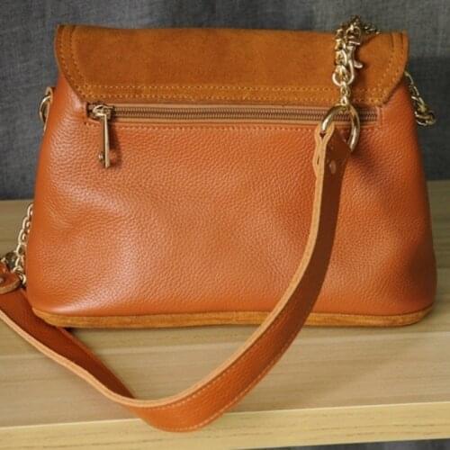 New Leather Women Genuine Tassel Shoulder Bags Fashion Cow Suede Brown Chain Multi Pockets Crossbody Messenger Bags Female