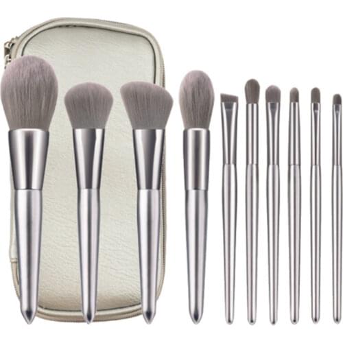 10pcs silver sailer moon makeup brushes sets with PU bag