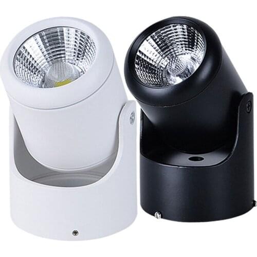 10W 20W COB Led downlights Surface Mounted Ceiling Spot light 360 degree Rotation Ceiling Downlight White / Black AC85-265V