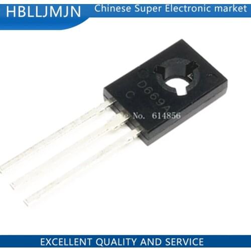 100PCS 2SD669A TO-126F 2SD669 D669A D669 TO-126
