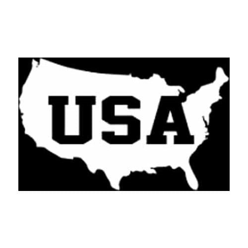15.5CM*9.8CM USA Map Creative Vinyl Decor Decal Car Sticker Black/Silver C11-0945