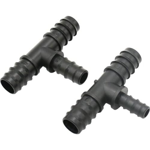 25mm to 1/2 3/4 hose tee water splitter barb Connector DN20 to 16mm 20mm hose tee Drip Irrigation Fittings 30 Pcs