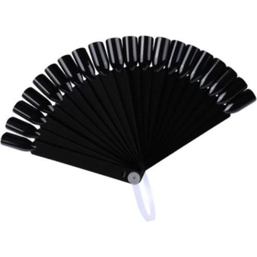 32/24/12pcs False Nail Tips Fan Shaped Color Palette Nail Art Display Practice Acrylic UV Gel Polish Tool