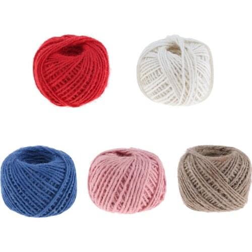 50 Metre 2mm Color Natural Jute Rope Twine String Cord Rope DIY Craft String, Strong