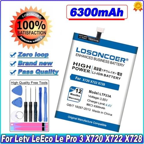LOSONCOER 6000mAh LTF23A For LeEco Letv Pro3 X728 X722 X720 High Capacity Phone Battery~In Stock