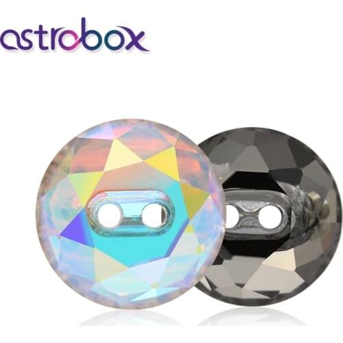 Astrobox 5pcs 12mm K9 glass type Round Rhinestones crystal buttons Fabric Decorating/ Apparel Sewing buckle Accessory