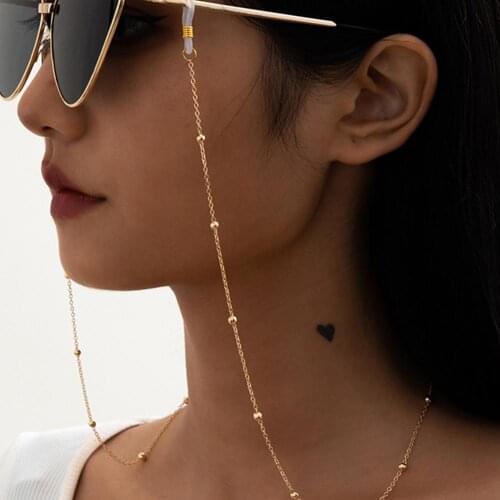 1pcs Women Fashion Pearls Sunglasses Chains Gold Eyeglasses Chains Sunglasses Holder Necklace Eyewear Retainer Accessories