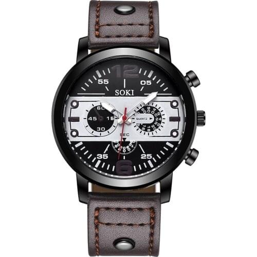 SOKI Brand Sports Watch Military Watch Calendar Watch Watch Earthquake Resistance Mens Watch Quartz Fashion Watch Belt 2020
