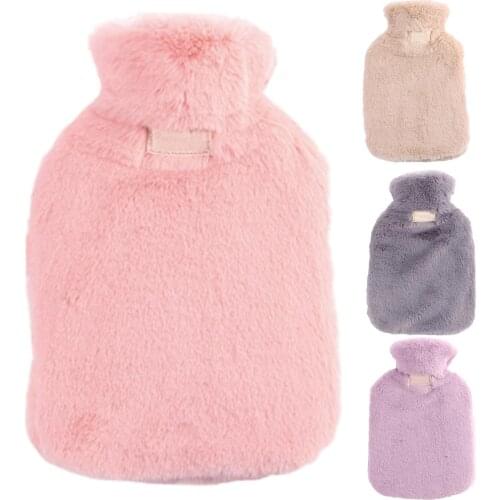 Winter Kids 800ml Solid Color Warm Heat Feet Hot Water Bottle Hand Warmer Bag Hot Water Bottles