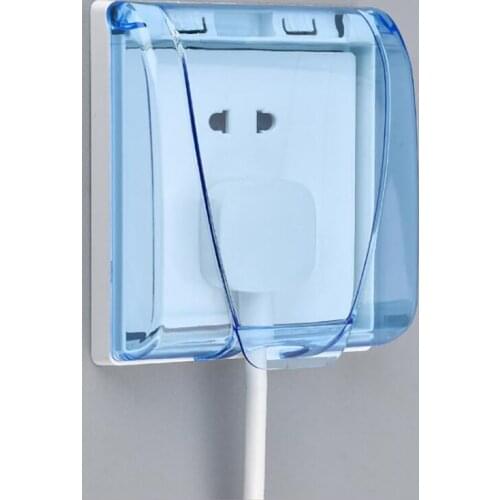 For Type-86 Wall Socket Waterproof Box Board Panel Switch Protection Box, Nail-free Glue Paste Easy Installation Waterproof Box