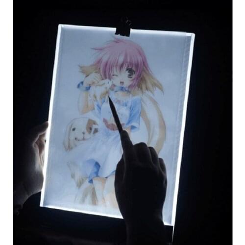 A4 Size LED Copy Drawing Board Adjust Brightness Comics Sketch Art Tools Painting Supplies