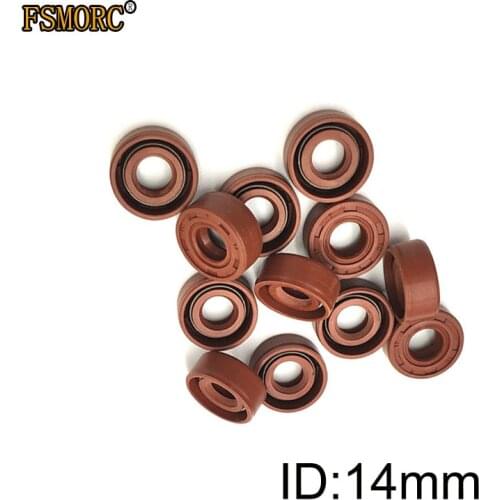 FKM Shaft Oil Seal TC-14*20/22/23/24/25/26/27/28/29/30/32/35/40*5/6/7/8/10 FPM Covered Double Lip With Garter Spring