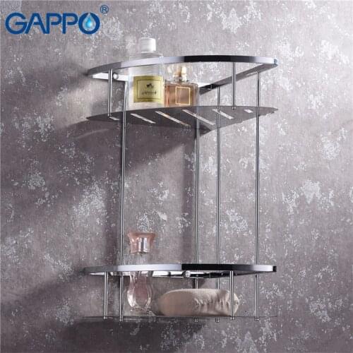 GAPPO bathroom shelves black hanging storage rack bath hardware accessories wall mounted storage holders