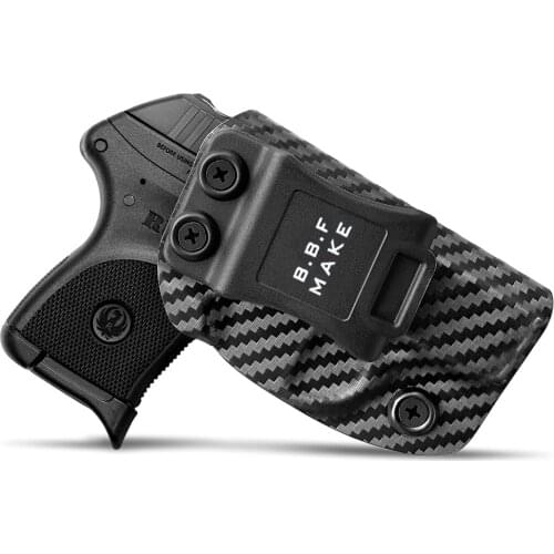 Ruger LCP 380 Holster, Carbon Fiber Kydex Holster IWB for Ruger LCP 380 Concealed Carry - Inside Waistband Concealed Holster