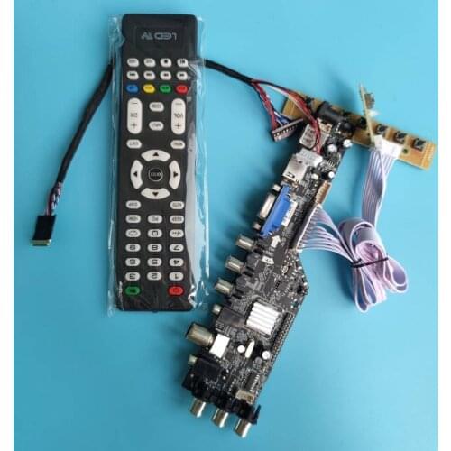 For B156XW02 V.3 panel screen 1366X768 Digital LCD TV Controller Board driver 40pin DVB-T/C DVB-T2 USB AV VGA HDMI