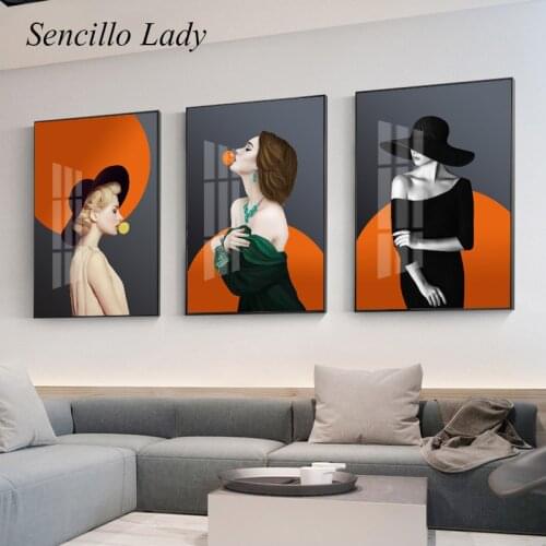 Bubble Girl Fashion Poster Sexy Lady Art Print Canvas Wall Painting Minimalist Contemporary Picture Modern Home Room Decoration