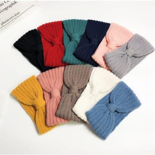 2021 New Winter Knitted Headband For Women Hair Band Warmer Ear Turban Wrap Headbands Fashion Lady Headwear Hair Accessories