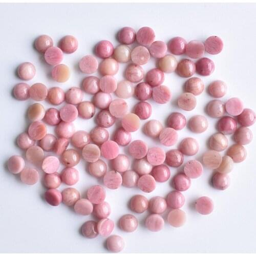 Wholesale 36pcs/lot 2020 good quality natural Rhodochrosite round cab cabochon beads 4mm for jewelry making free shipping