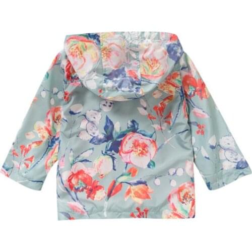 Baby Girls Coat Kids Floral Coat Solid Jacket Autumn Winter Warm Children Tops 2-7Y