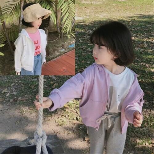 Hooded 2019 autumn childrens boys Girls coat casucl clothing 3-8 years old