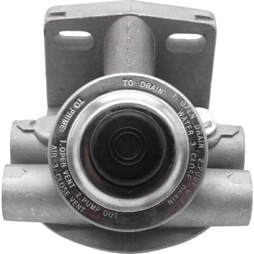 4 Ports Hand Priming Pump Crude Oil-Fuel Filter Mounting Base M16X1.5MM 1-14Inch Spin on Mount